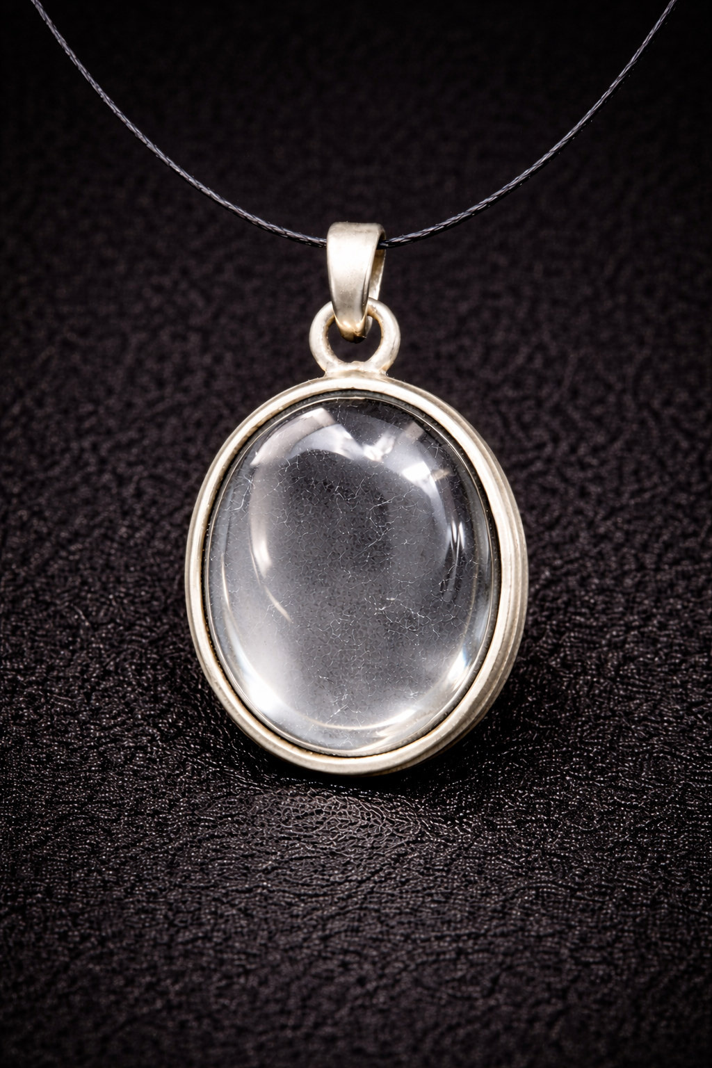 Sphatik oval pendant