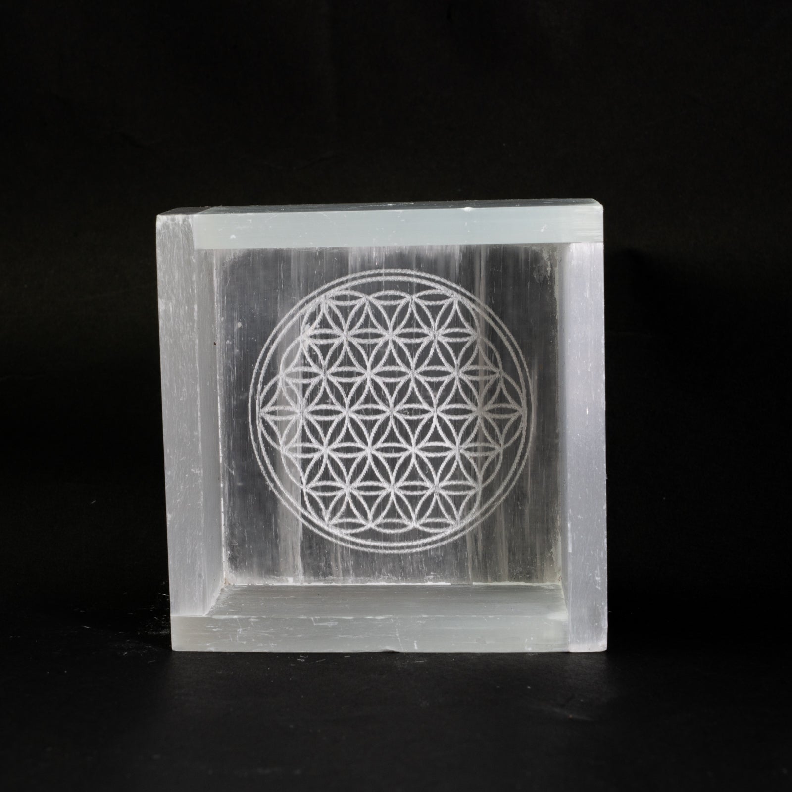 Flower of Life Selenite Tray