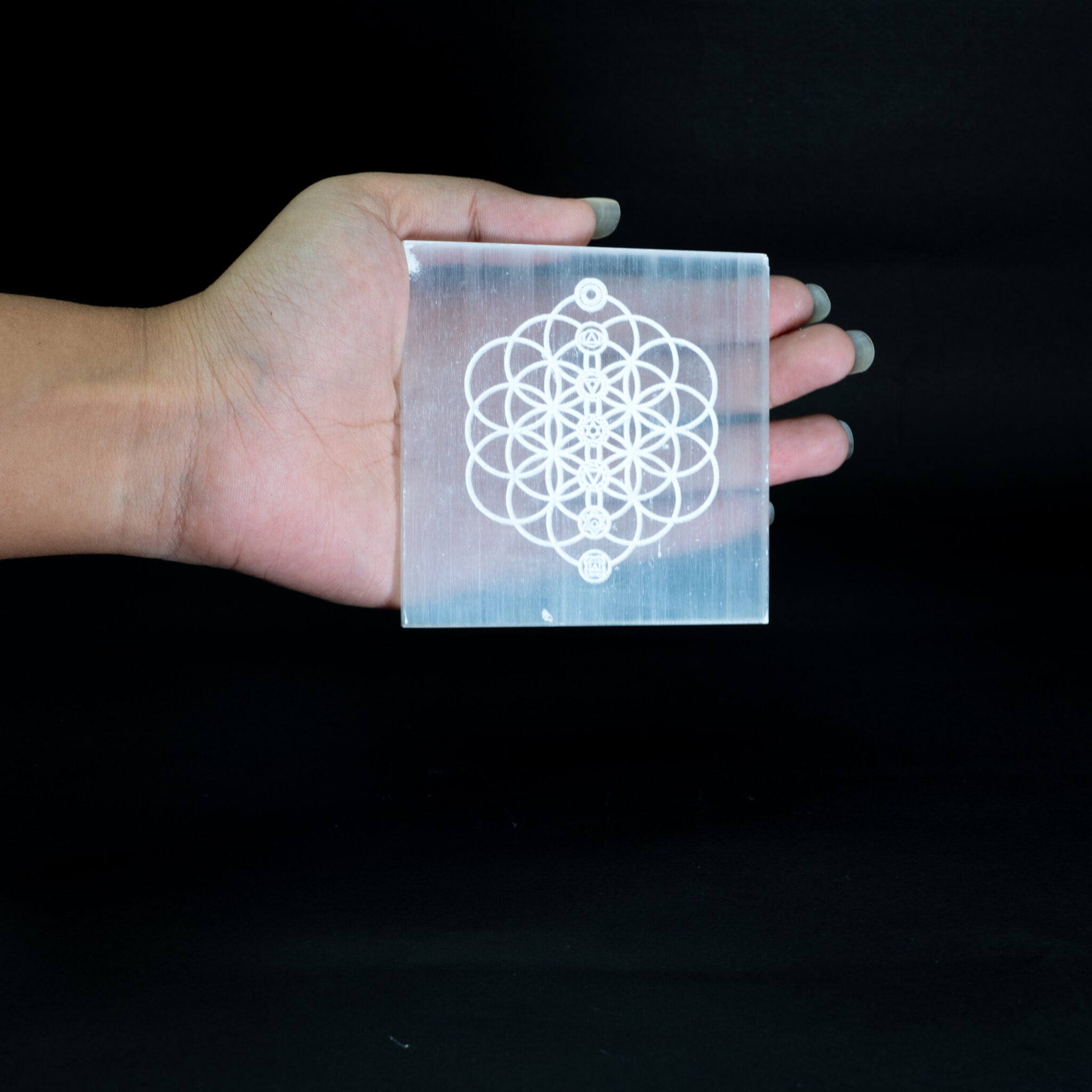 Selenite Chakra Plate