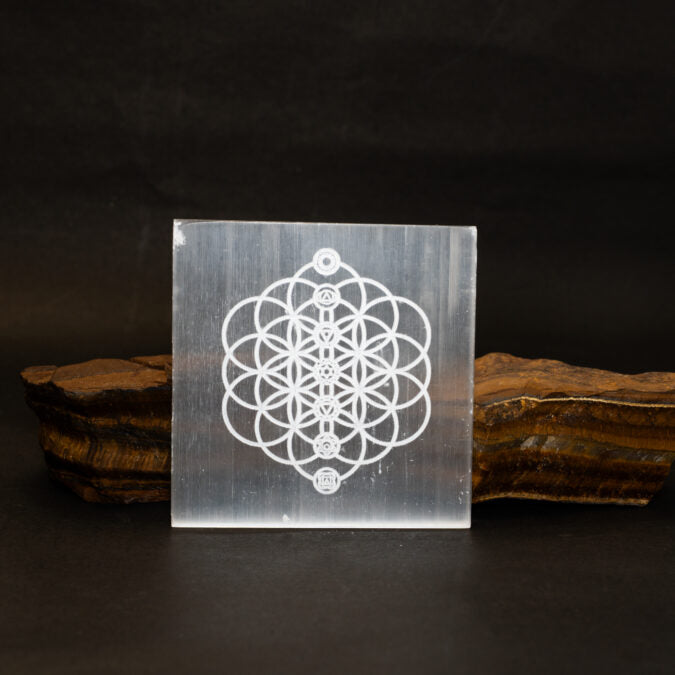 Selenite Chakra Plate