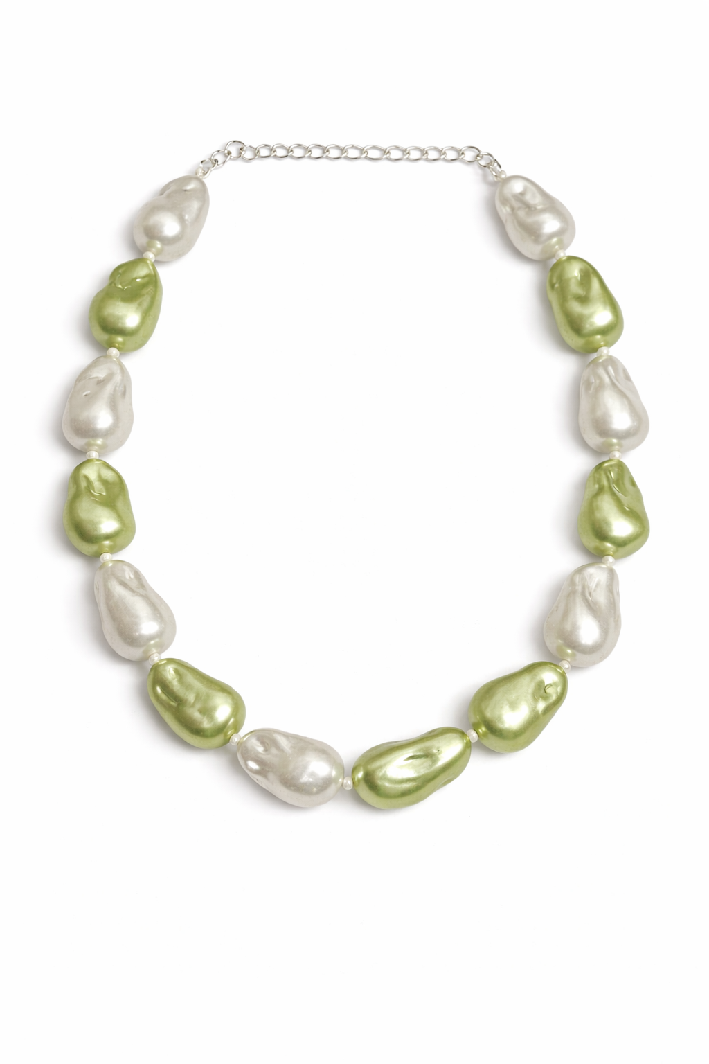 Shell Pearl Mala (Green & White Color)