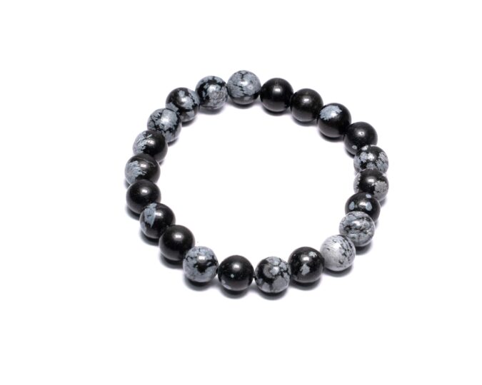Snowflake Obsidian Bracelet