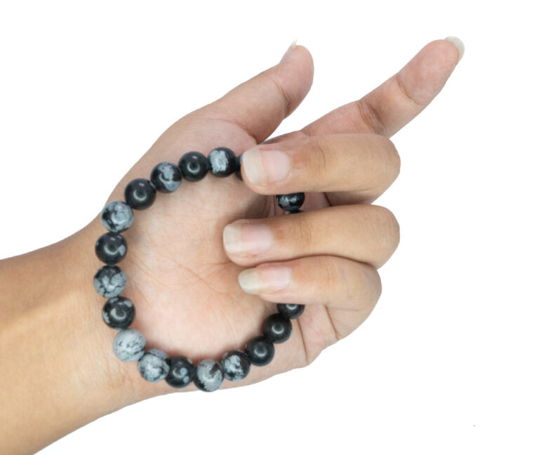 Snowflake Obsidian Bracelet