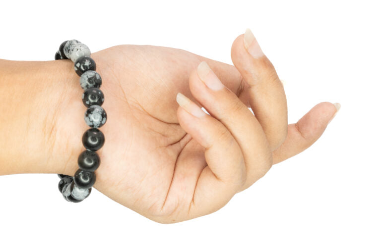 Snowflake Obsidian Bracelet