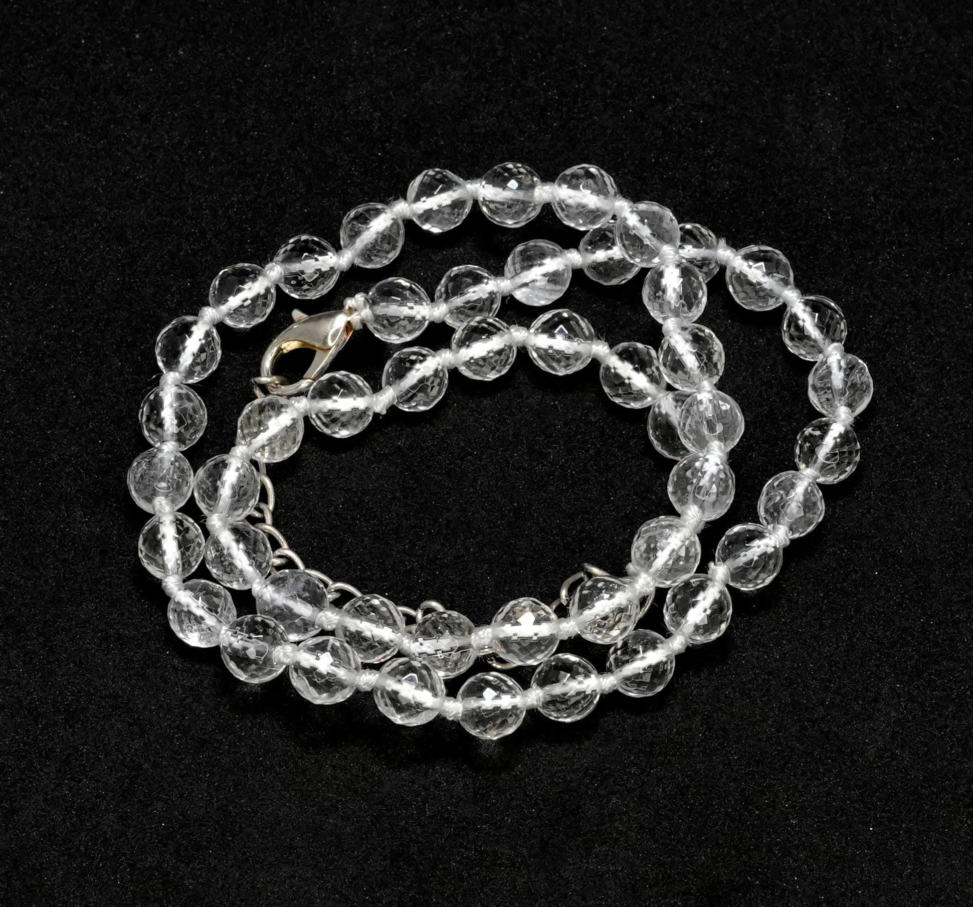 Sphatik Mala Diamond Cut