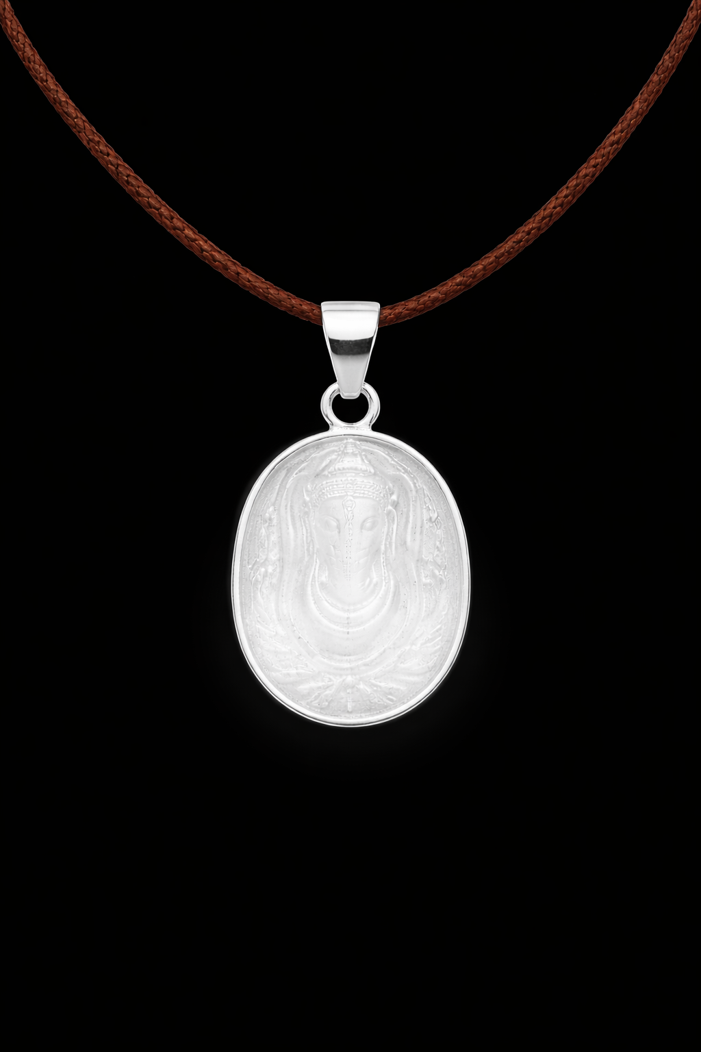 Natural Sphatik Ganesh Ji Pendant