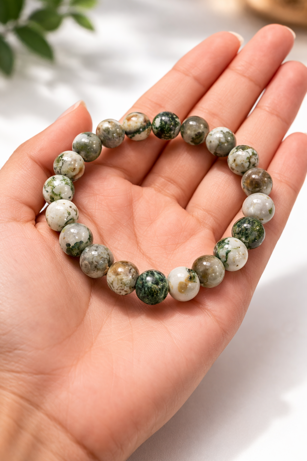 Tree Line Agate Bracelet