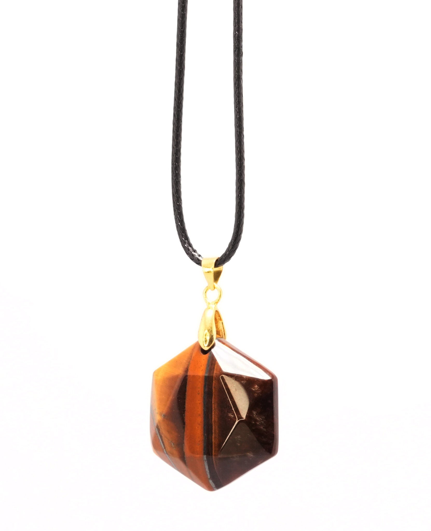 Tiger Eye Hexagon Pendant