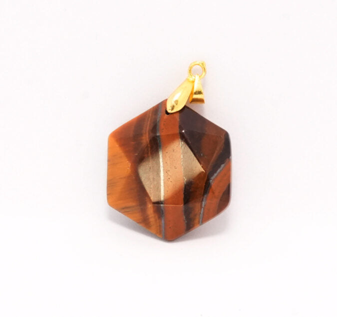 Tiger Eye Hexagon Pendant