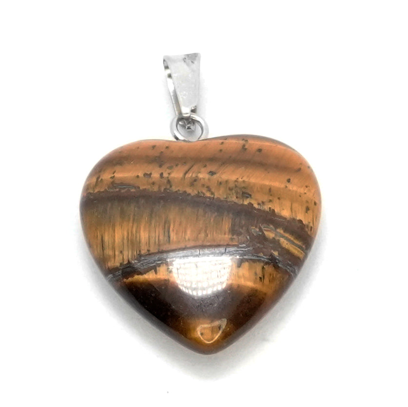 Tiger's Eye Heart Pendant
