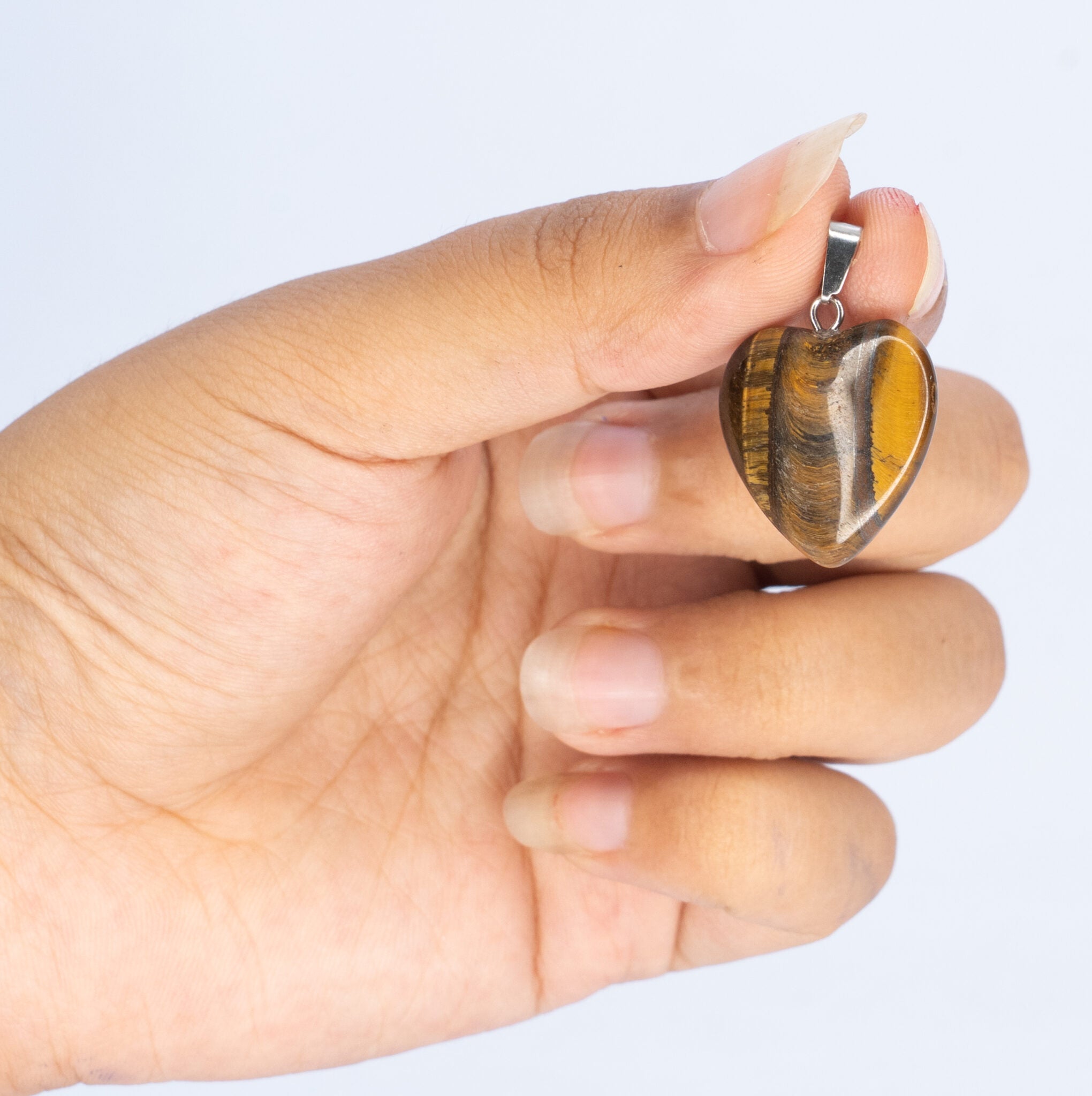 Tiger's Eye Heart Pendant