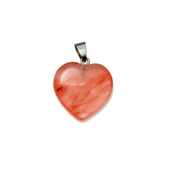 Cherry Quartz Heart Pendant
