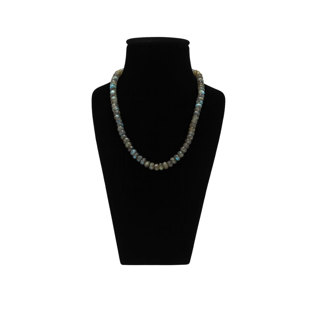 Certified Natural Labradorite Mala.