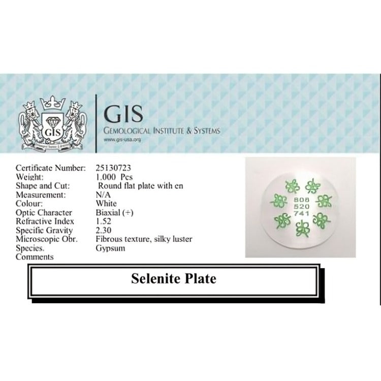 Selenite Money Magnet Round Plate