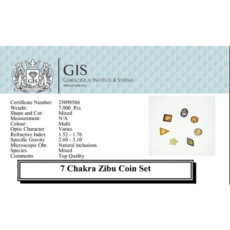 Seven Chakra Zibu coin Set