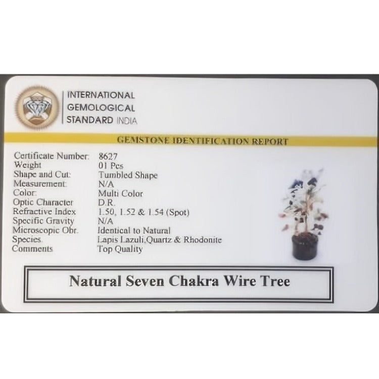 Seven Chakra Golden Wire Tree