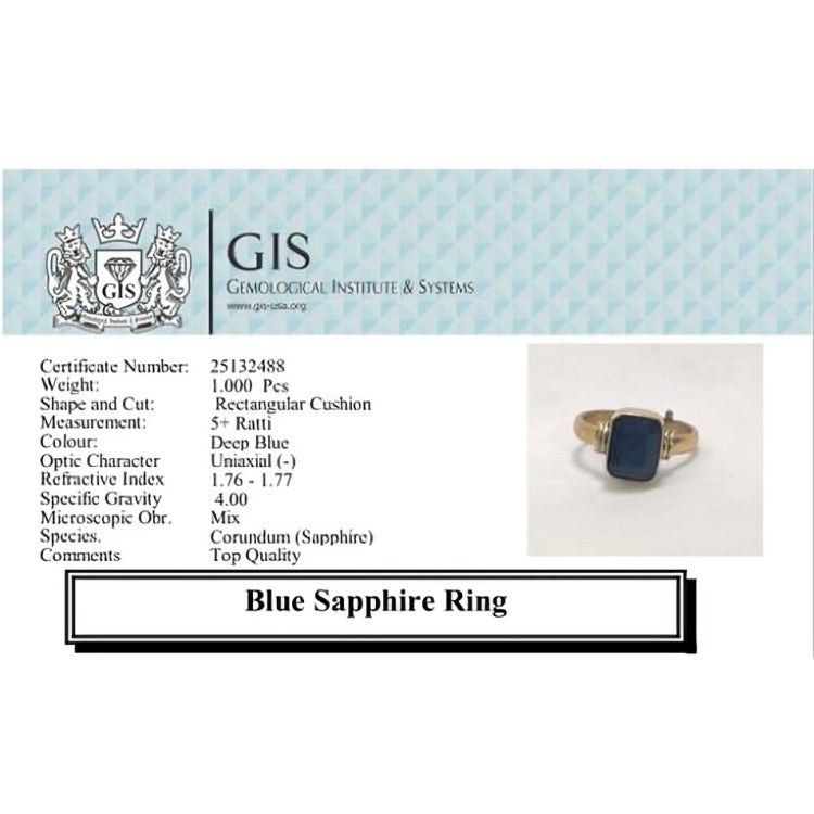 Bsp (5+ ratti) Ring (Golden Band )