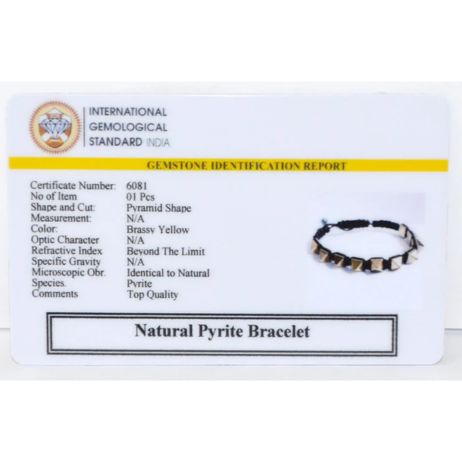Golden Pyrite Pyramid Bracelet