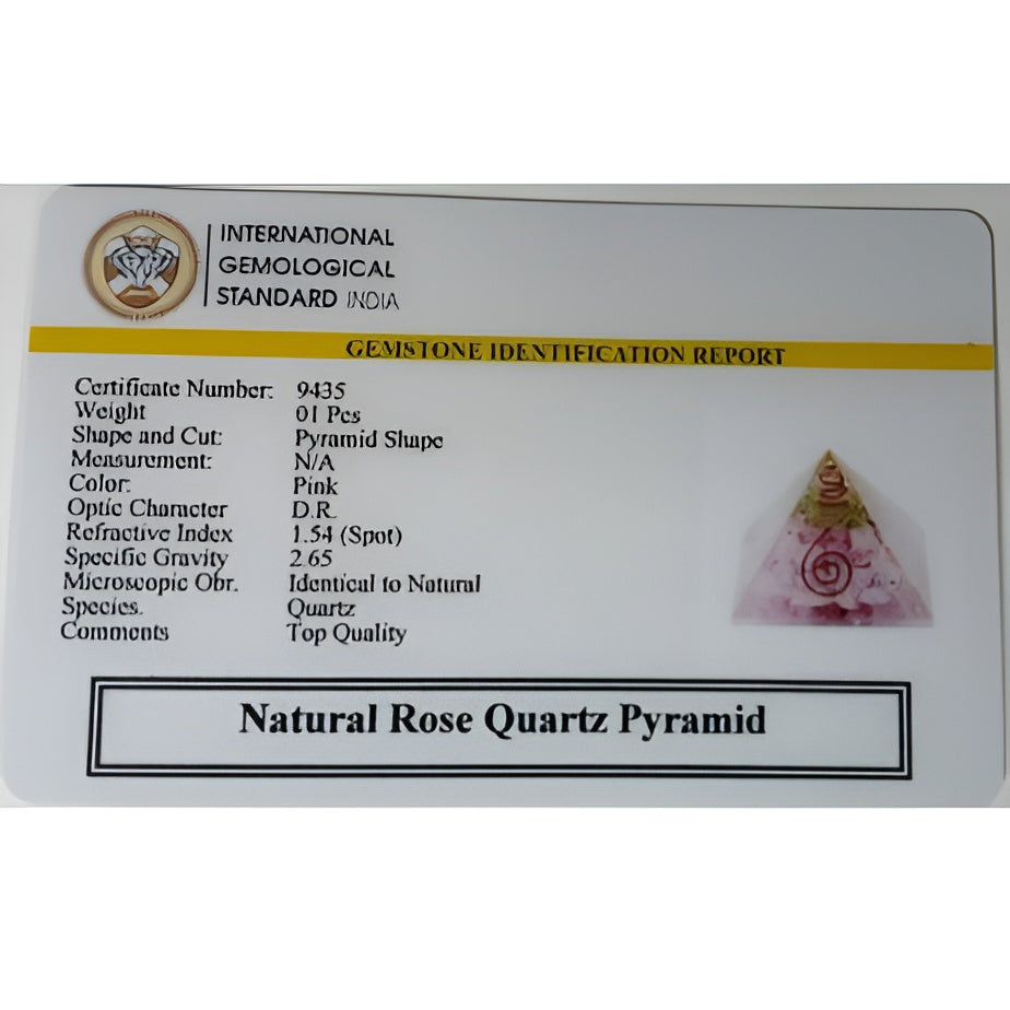 Rose Quartz Orgone Pyramid