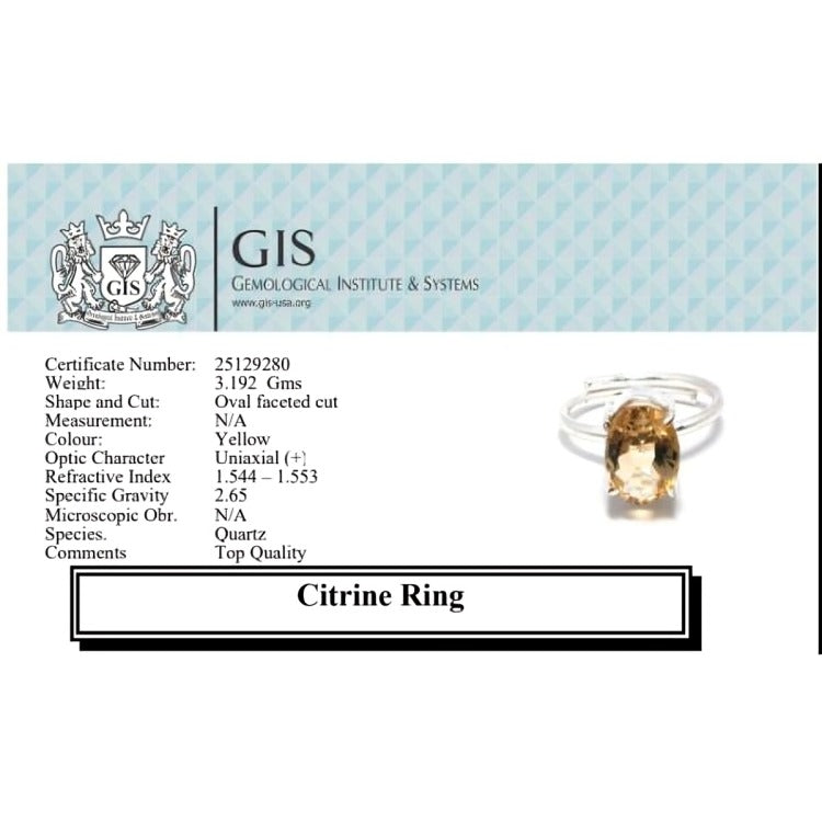 Citrine Faceted Ring