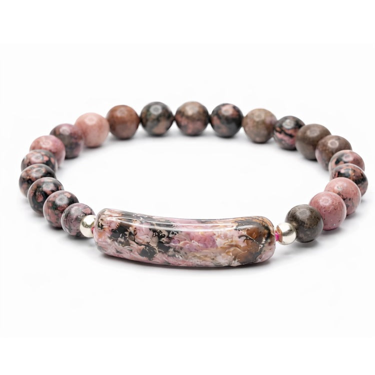 Rhodonite Energy Curve Bracelet
