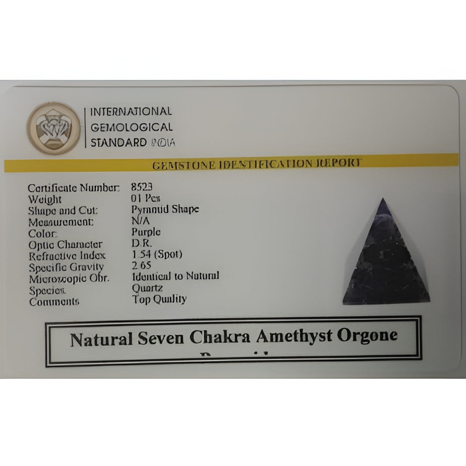 Seven Chakra Amethyst  Orgone Pyramid