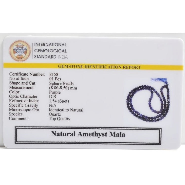 Amethyst Jaap Mala (108+1) 8 mm