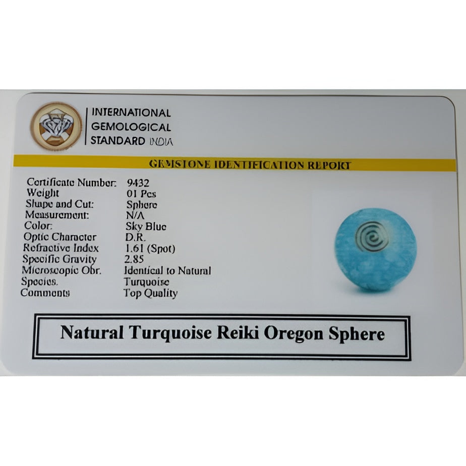 Turquoise Reiki Orgone Sphere