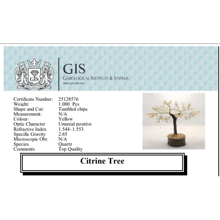 Citrine Golden Wire Tree