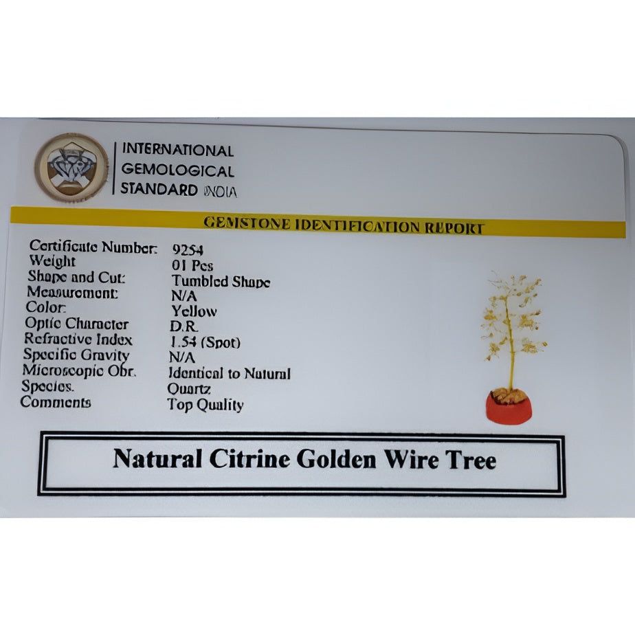 Citrine Golden Wire Tree