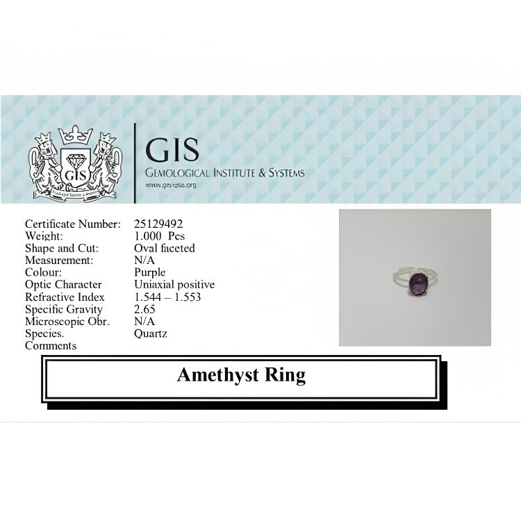 Amethyst Faceted Ring