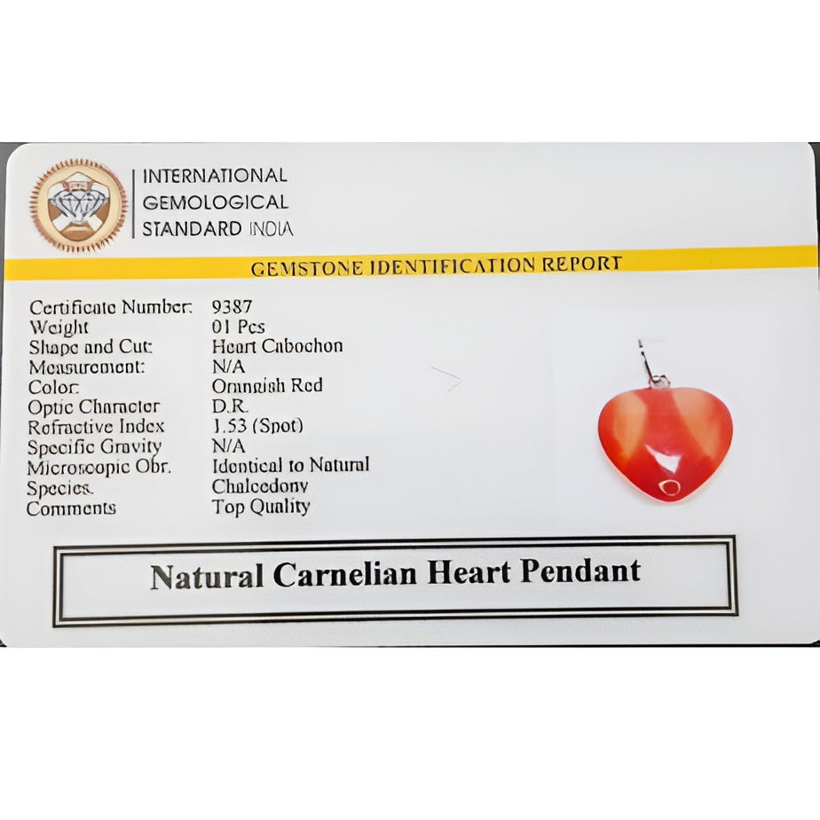 Carnelian Heart Pendant