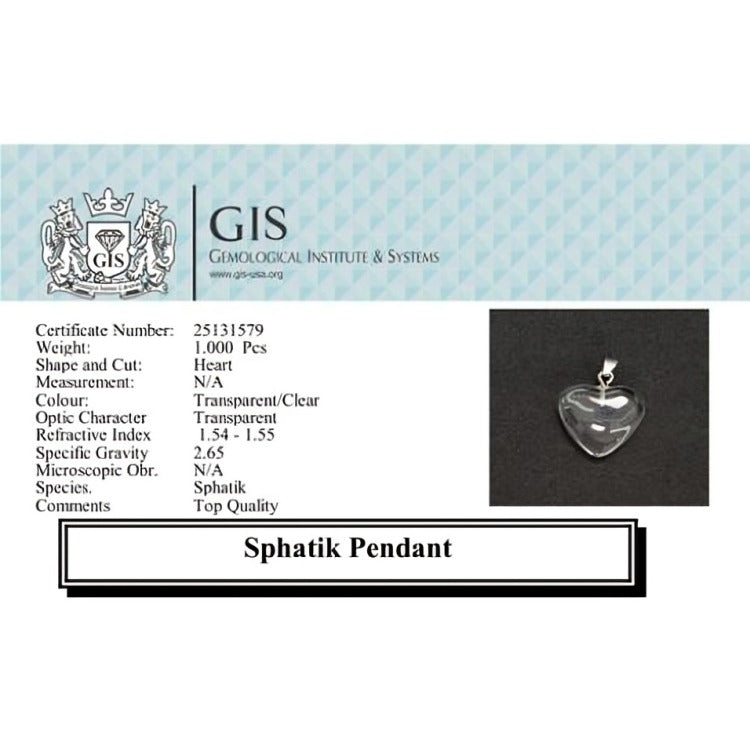Sphatik Heart Pendant