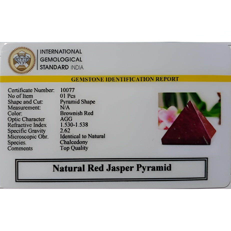 Red jasper pyramid
