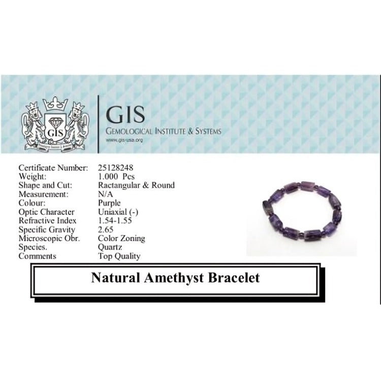 Amethyst Rectangular Bracelet