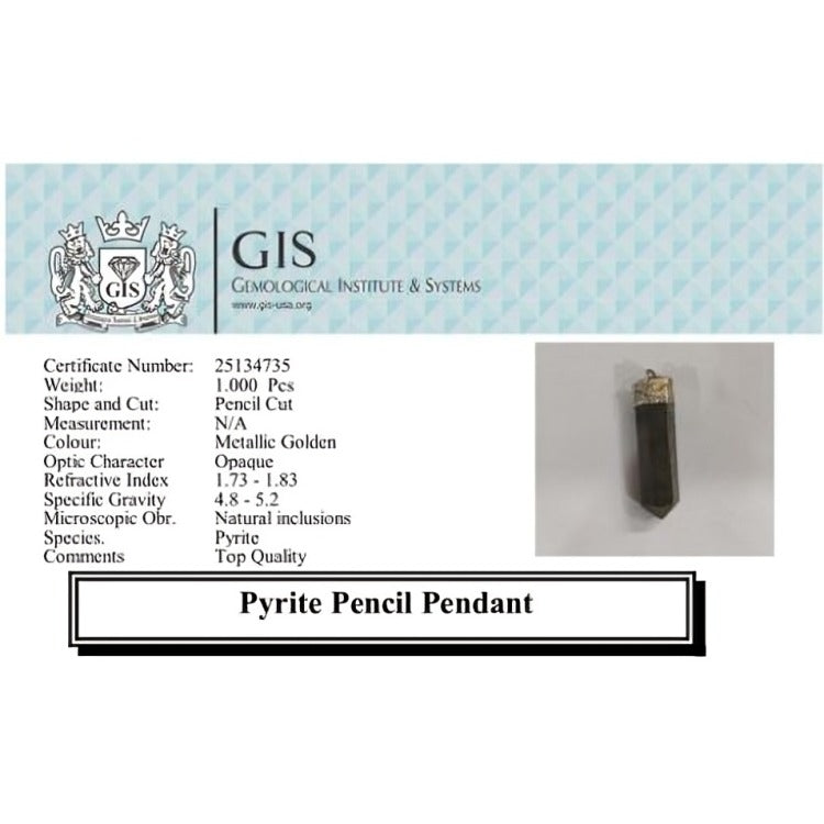 Pyrite Pencil Pendant