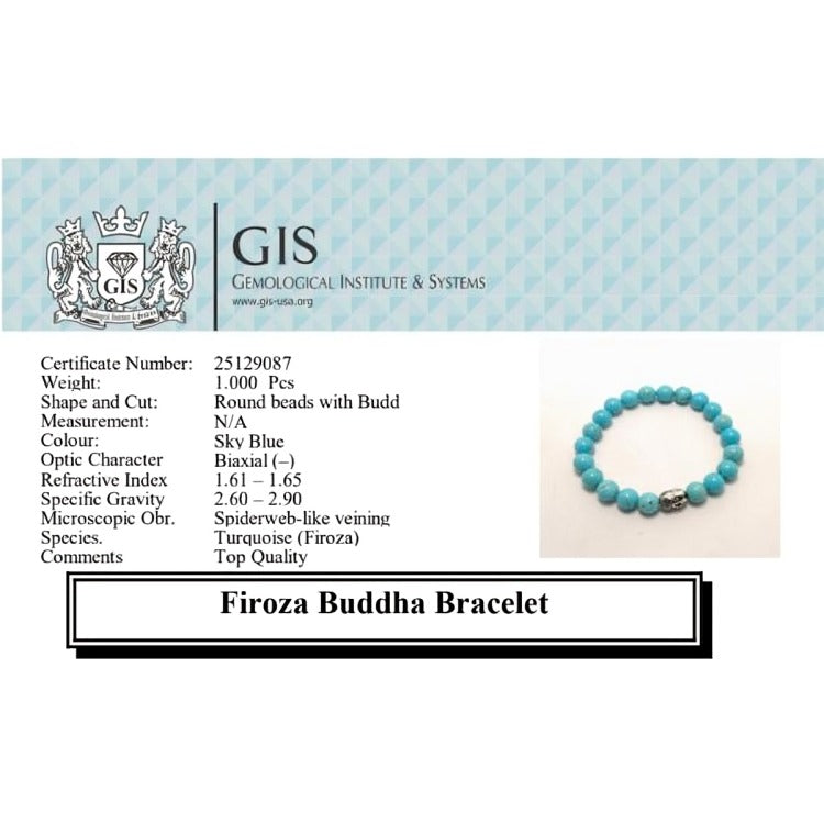 Natural Firoza Buddha Bracelet