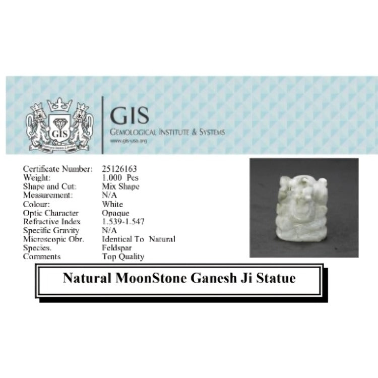 Natural MoonStone Ganesh Ji Murti