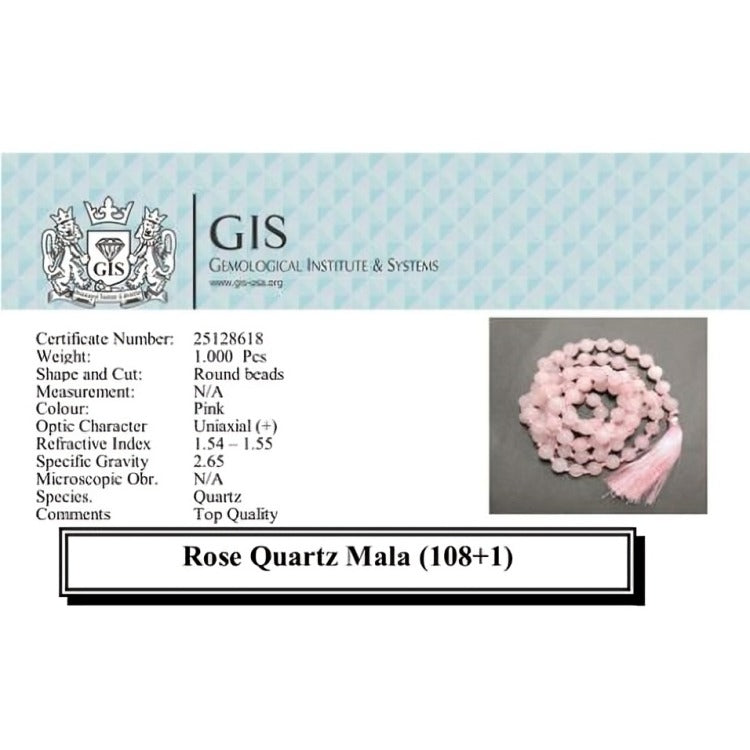 Rose Quartz Mala (Rosary) 8 mm
