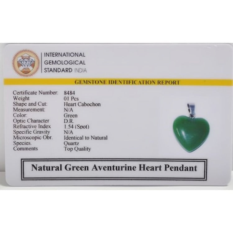 Green Aventurine Heart Pendant