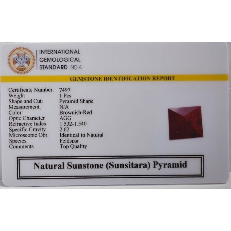 Natural Sunstone Pyramid