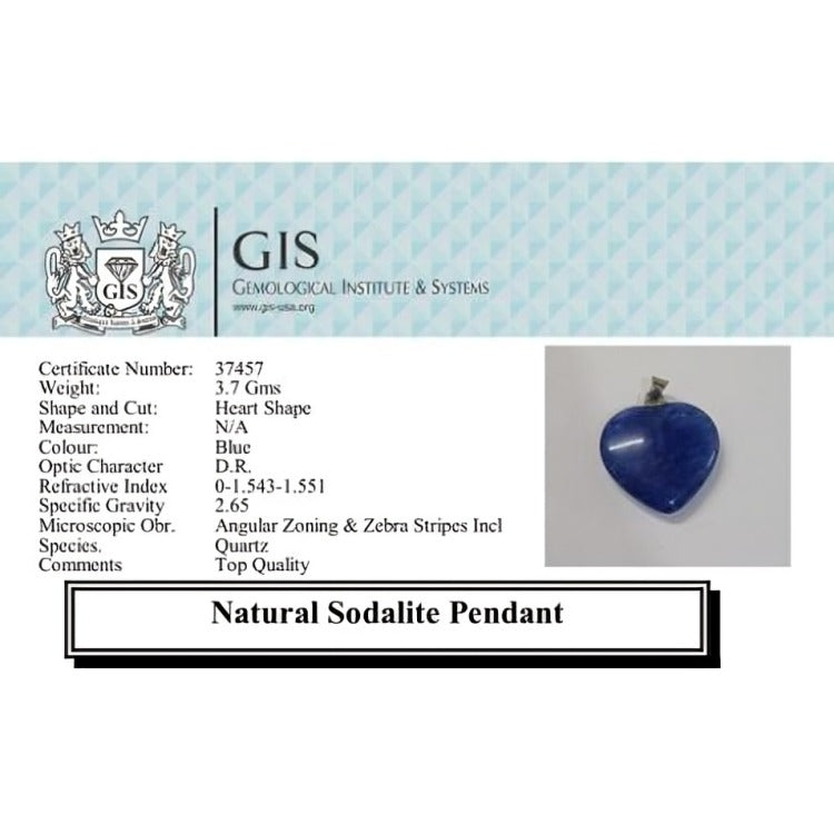 Sodalite Heart Pendant