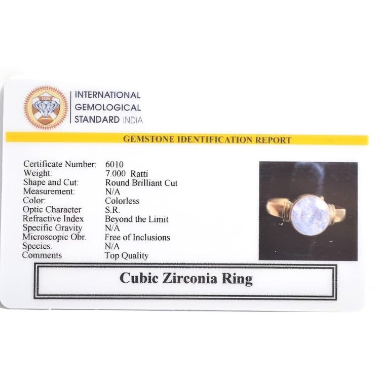 Certified Zircon Ring 7 Ratti