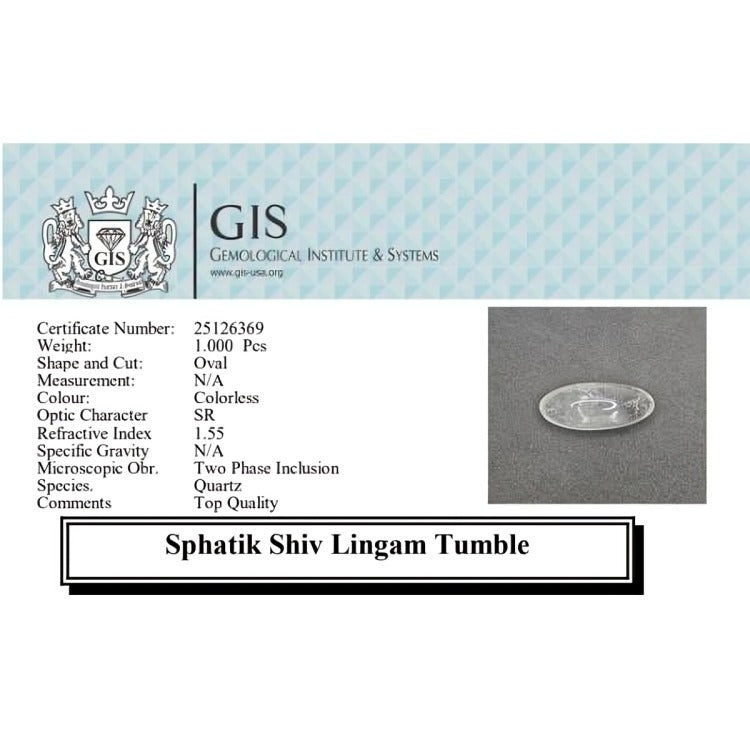 Sphatik Shivlingam / Tumble