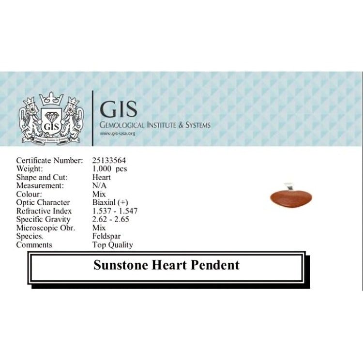 Brown Sunsitara Heart Pendant