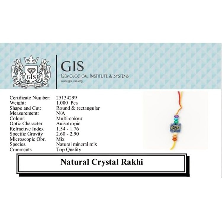 Natural Lapis Lazuli Crystal Rakhi