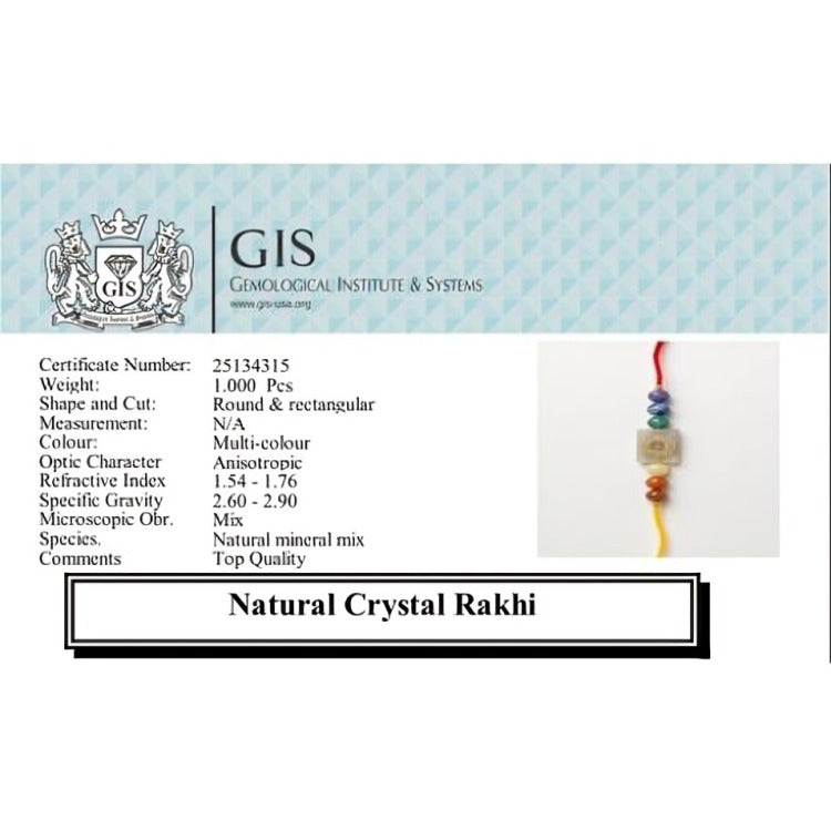 Natural Rose Quartz Crystal Rakhi