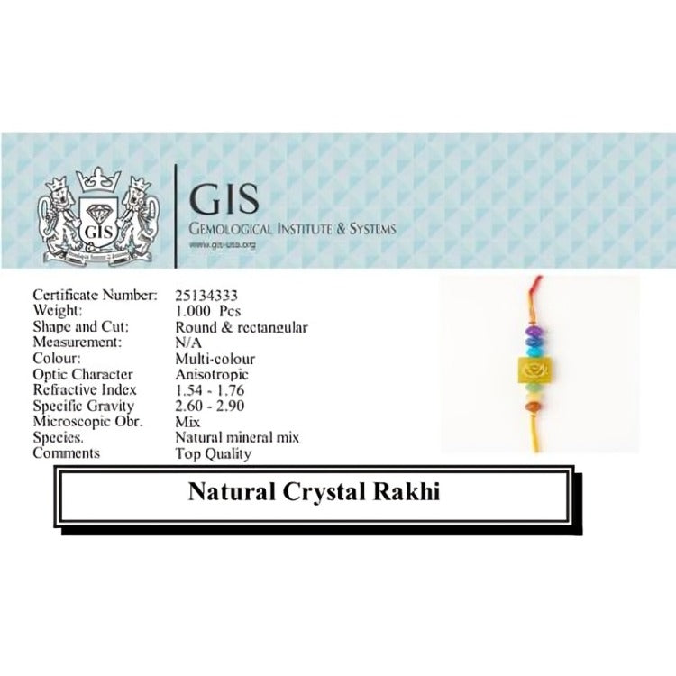 Natural Citrine Crystal Rakhi