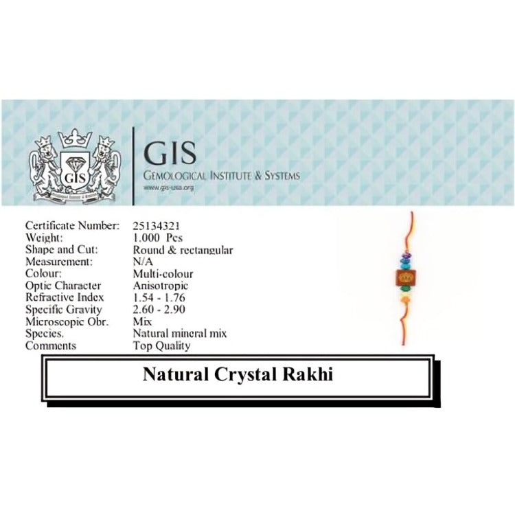 Natural Red Jasper Crystal Rakhi