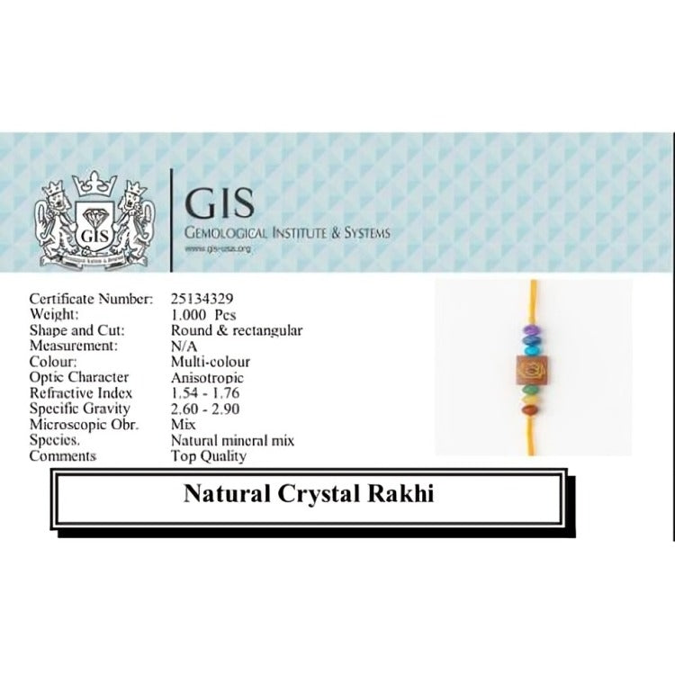 Natural Red Aventurine Crystal Rakhi